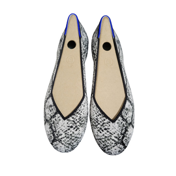 Rothy's the Flat in Python Shoe in Black Cream Grey, Sz 9.5 -- NWT/NIB - Picture 5 of 16